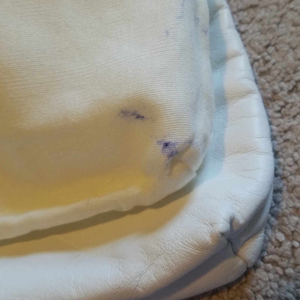 Vintage Fossil White Leather Cross Body Handbag - Picture 6 of 8